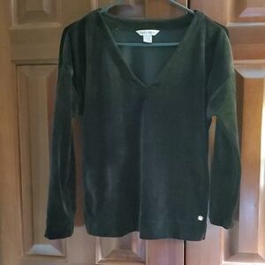 Tommy Bahama Black Velvet Long Sleeve Top